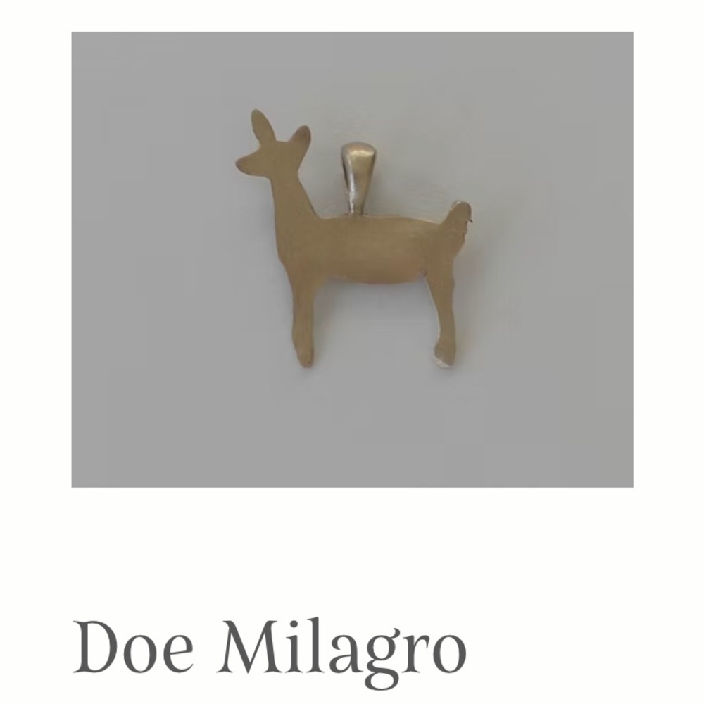 NWT • July rose jewelry • Doe Milagro Gold Pendant